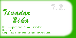 tivadar mika business card
